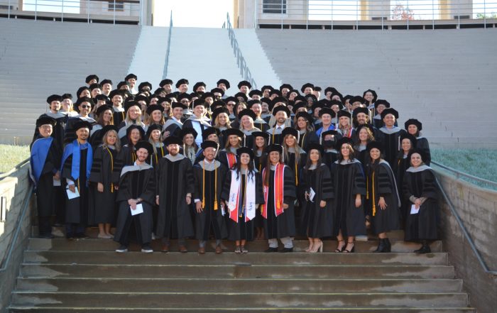 A group photo of the Doctor of Chiropractic program graduates of the SCU Class of 2021